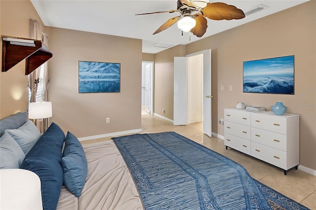 1604 Comfy Ct, Sun City Center, FL 33573 - bedroom with light tile patterned flooring, baseboards, and a ceiling fan