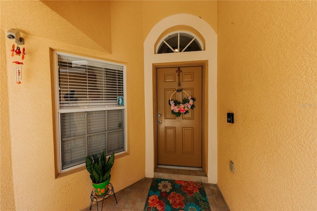 9852 Laurel Ledge Dr, Riverview, FL 33569 - property entrance with stucco siding