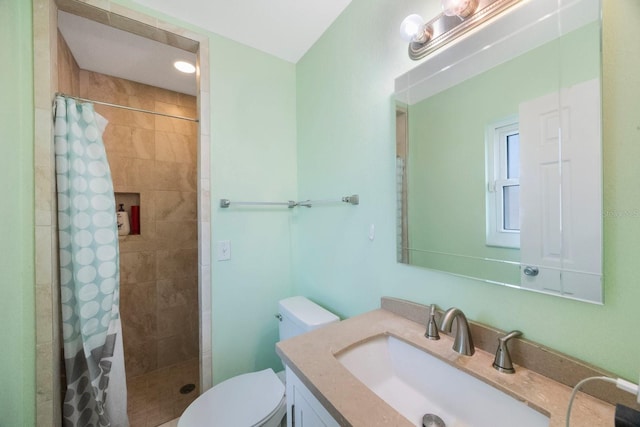 6639 Winding Oak Dr, Tampa, FL 33625 - full bathroom with vanity, a tile shower, and toilet