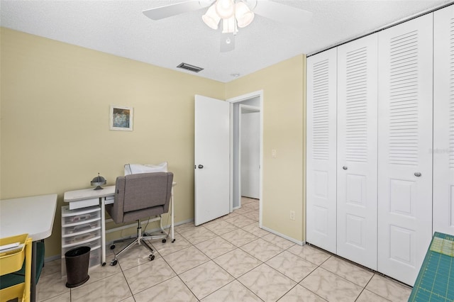 1410 Brighton Ct, Palm Harbor, FL 34684 - office area featuring ceiling fan and baseboards