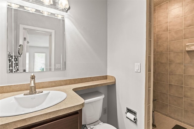 1410 Brighton Ct, Palm Harbor, FL 34684 - full bath with vanity, a stall shower, and toilet