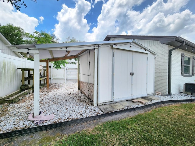 4102 Stonehenge Rd, Mulberry, FL 33860 - view of shed with cooling unit