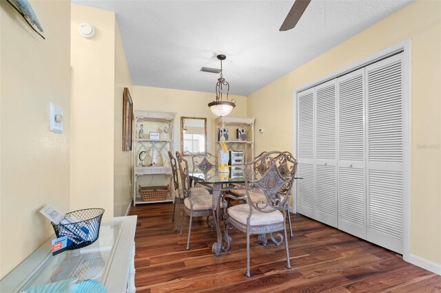 4036 Davit Dr, New Port Richey, FL 34652 - dining space with wood finished floors, ceiling fan, and baseboards