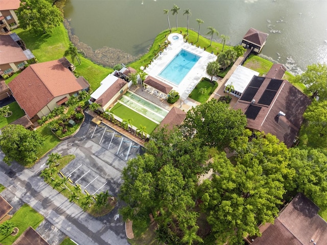 4036 Davit Dr, New Port Richey, FL 34652 - aerial view of a pool area