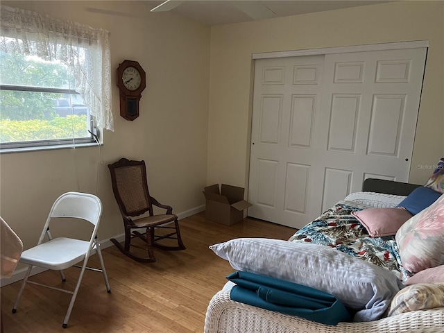 405 Bryn Mawr Is, Bradenton, FL 34207 - bedroom featuring a closet, light wood finished floors, and baseboards