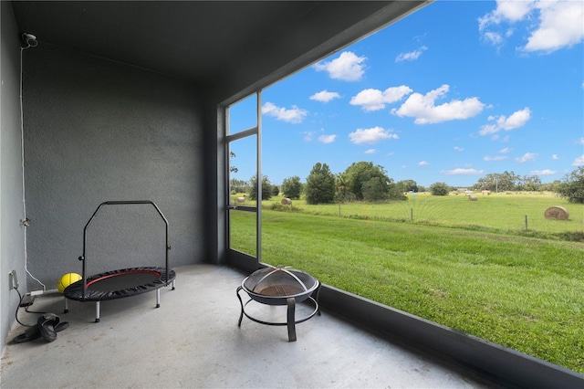 34248 Redwood Dawn Ln, Wesley Chapel, FL 33543 - unfurnished sunroom with a view of rural / pastoral area