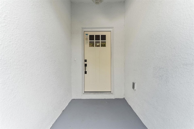 8112 N 10th St, Tampa, FL 33604 - property entrance featuring stucco siding