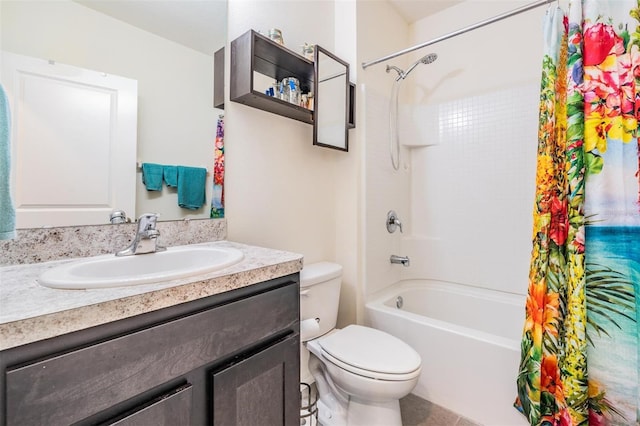 30989 Summer Sun Loop, Wesley Chapel, FL 33545 - bathroom featuring shower / bath combo, toilet, and vanity