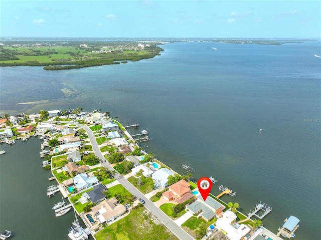 4823 Arlington Rd, Palmetto, FL 34221 - aerial view of property's location with a large body of water and nearby suburban area