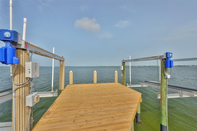 4823 Arlington Rd, Palmetto, FL 34221 - dock area with boat lift and a water view