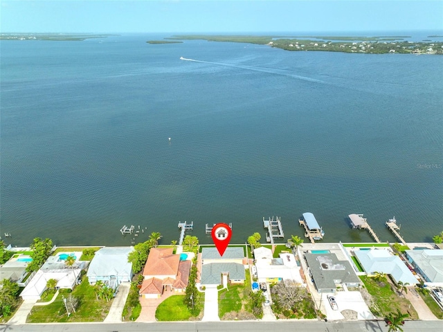 4823 Arlington Rd, Palmetto, FL 34221 - aerial perspective of suburban area with a large body of water