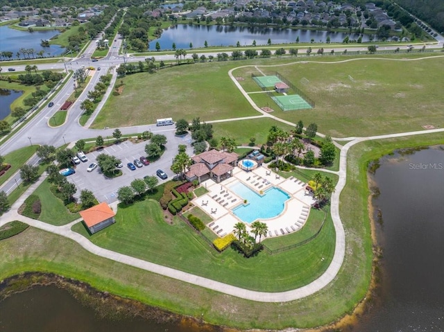 11904 Greenchop Pl, Riverview, FL 33579 - aerial overview of property's location featuring a pool and a large body of water