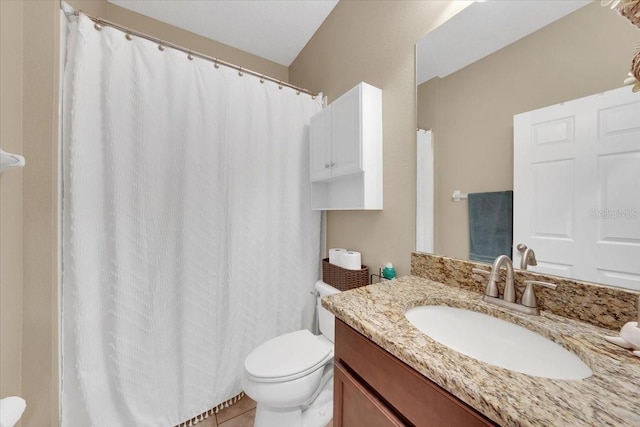 11904 Greenchop Pl, Riverview, FL 33579 - full bathroom with toilet, vanity, and tile patterned flooring