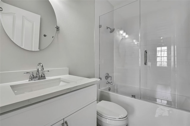 1402 Harbour Walk Rd, Tampa, FL 33602 - bathroom with vanity, bath / shower combo with glass door, and toilet