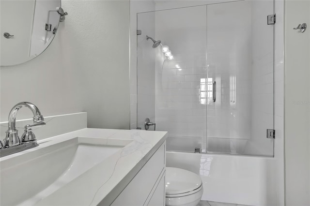1402 Harbour Walk Rd, Tampa, FL 33602 - bathroom with bath / shower combo with glass door, vanity, and toilet
