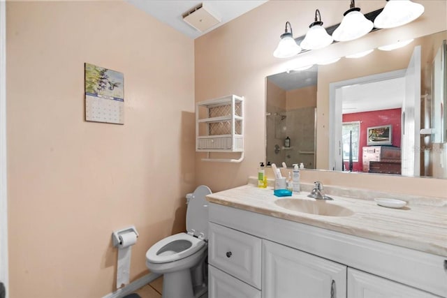 2214 Highclere Cir Unit 6, Sun City Center, FL 33573 - bathroom with a shower, toilet, and vanity