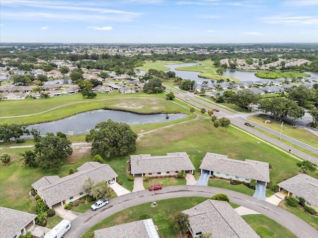 2214 Highclere Cir Unit 6, Sun City Center, FL 33573 - aerial overview of property's location featuring nearby suburban area and a large body of water
