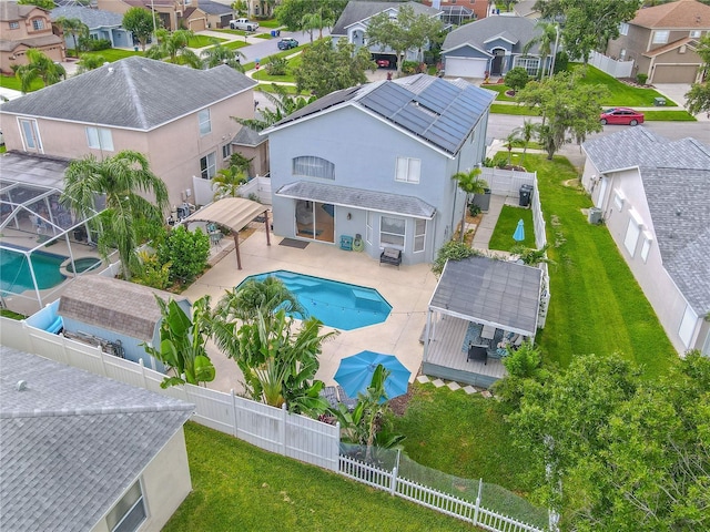 1807 Split Fork Dr, Oldsmar, FL 34677 - aerial perspective of suburban area with a pool