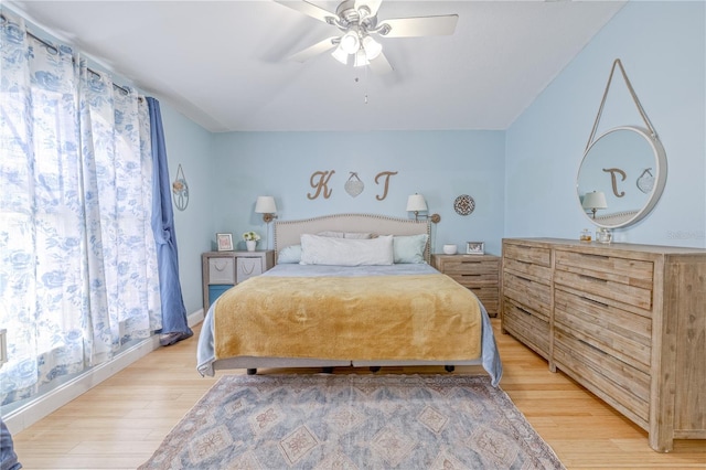 1807 Split Fork Dr, Oldsmar, FL 34677 - bedroom with light wood-style floors and ceiling fan