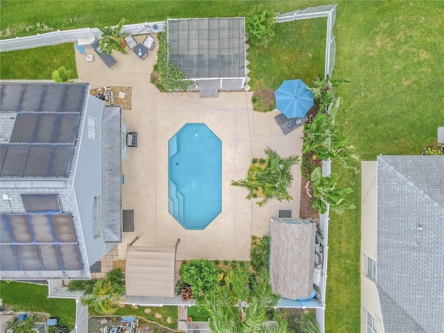 1807 Split Fork Dr, Oldsmar, FL 34677 - bird's eye view of a pool area