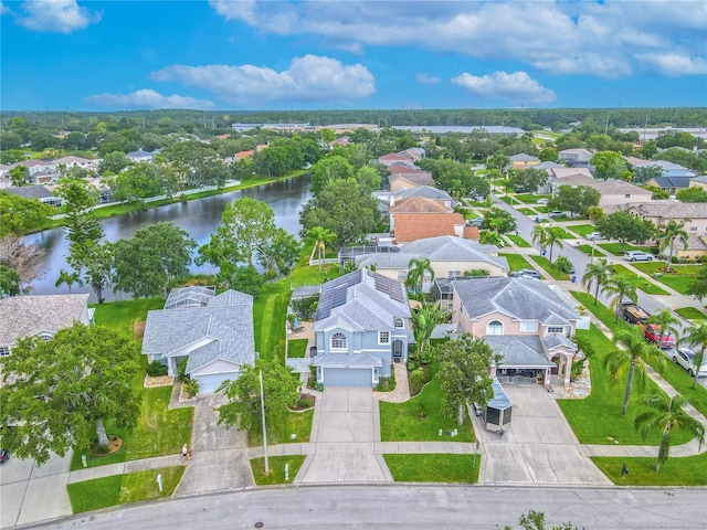1807 Split Fork Dr, Oldsmar, FL 34677 - aerial perspective of suburban area with a nearby body of water