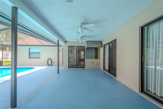 1838 Eagle Ridge Blvd, Palm Harbor, FL 34685 - view of pool featuring a ceiling fan, a patio, a lanai, and a swimming pool