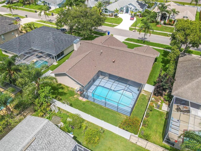 1838 Eagle Ridge Blvd, Palm Harbor, FL 34685 - aerial view of residential area with a pool