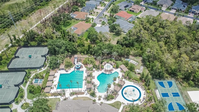 27440 Cedar Park Ct, Wesley Chapel, FL 33544 - aerial overview of property's location featuring a pool area