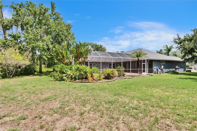 27440 Cedar Park Ct, Wesley Chapel, FL 33544 - view of green lawn featuring a lanai