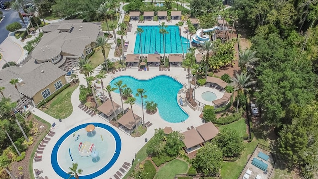 27440 Cedar Park Ct, Wesley Chapel, FL 33544 - aerial overview of property's location featuring a pool area
