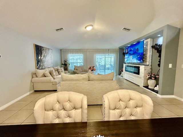 14015 Arbor Pines Dr, Riverview, FL 33579 - living room with light tile patterned flooring and baseboards
