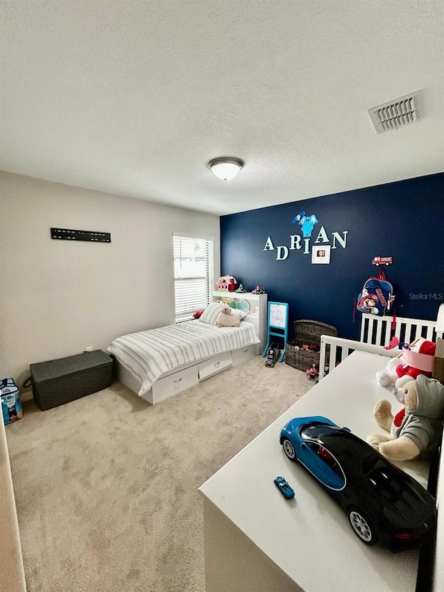 14015 Arbor Pines Dr, Riverview, FL 33579 - bedroom with carpet floors and a textured ceiling