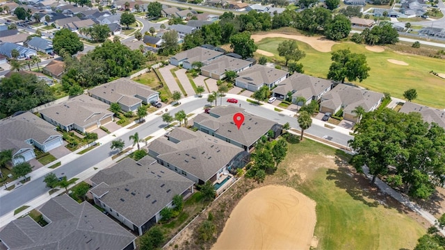 1890 Flora Pass Pl, Kissimmee, FL 34747 - aerial view of property and surrounding area with nearby suburban area and a golf course