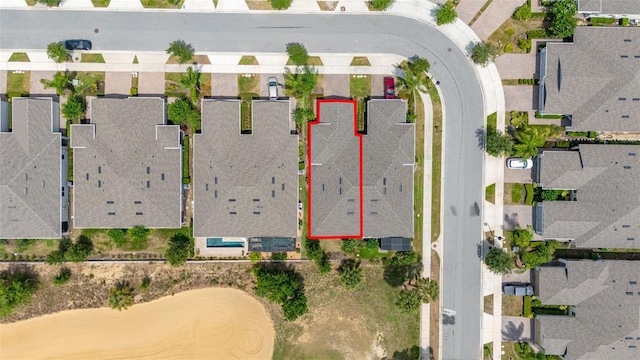 1890 Flora Pass Pl, Kissimmee, FL 34747 - aerial view of residential area featuring property parcel outlined