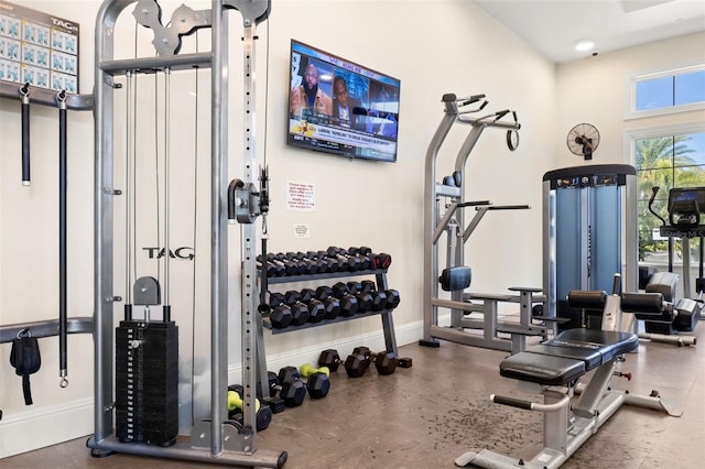 1890 Flora Pass Pl, Kissimmee, FL 34747 - exercise room with baseboards