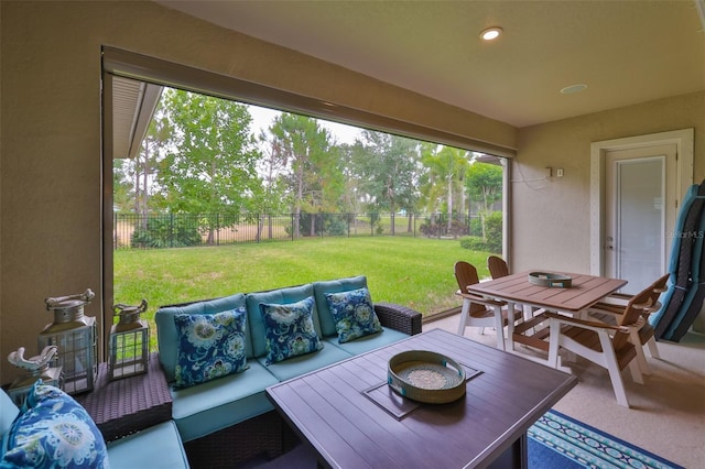 6016 Shadowlake Dr, Apollo Beach, FL 33572 - view of patio / terrace featuring outdoor lounge area and outdoor dining area