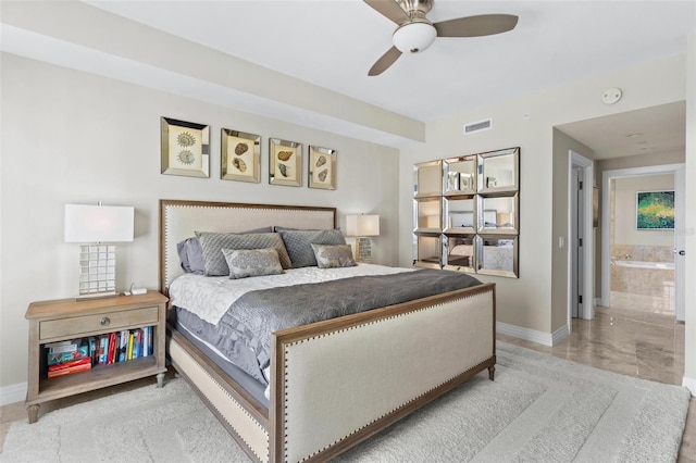 1325 Snell Isle Blvd NE Unit 708, Saint Petersburg, FL 33704 - bedroom with baseboards and ceiling fan