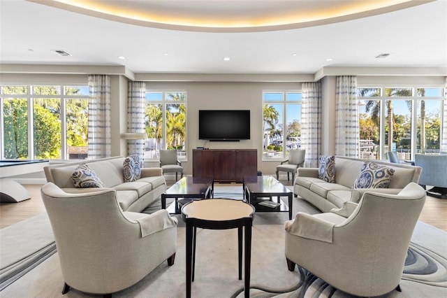 1325 Snell Isle Blvd NE Unit 708, Saint Petersburg, FL 33704 - living room with wood finished floors and recessed lighting