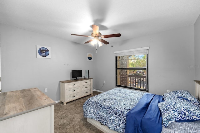 7741 Forest Trl Unit 6, Port Richey, FL 34668 - bedroom with carpet floors and ceiling fan