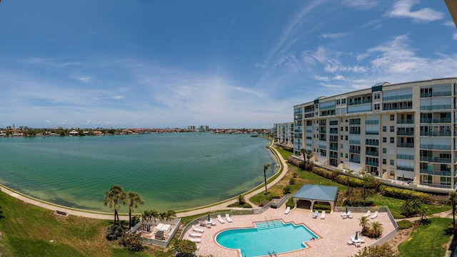 7932 Sailboat Key Blvd S Unit 506, South Pasadena, FL 33707 - water view featuring a gazebo