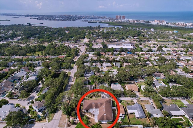 13725 Oak Forest Blvd N, Seminole, FL 33776 - aerial view of property and surrounding area featuring nearby suburban area and a nearby body of water