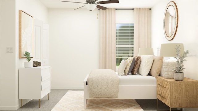 1712 Tropical Oasis Ave, Plant City, FL 33565 - bedroom featuring baseboards, ceiling fan, and carpet
