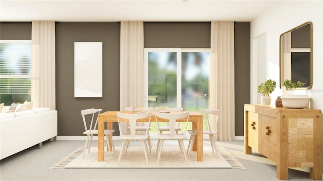 1712 Tropical Oasis Ave, Plant City, FL 33565 - carpeted dining space featuring baseboards