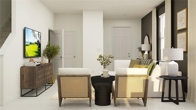 234 SE 27th St, Ruskin, FL 33570 - sitting room featuring stairs