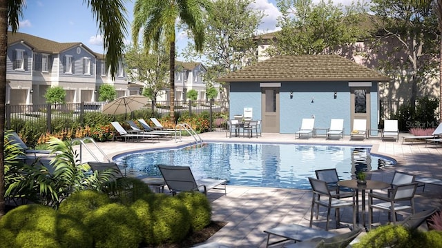 234 SE 27th St, Ruskin, FL 33570 - community pool featuring a patio area