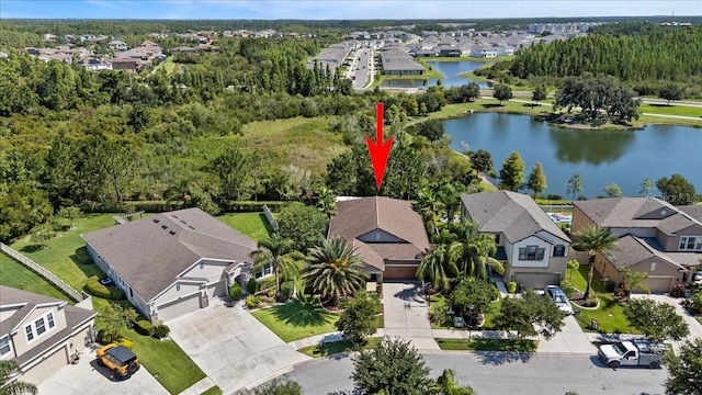 32193 Watoga Loop, Wesley Chapel, FL 33543 - aerial perspective of suburban area featuring a large body of water