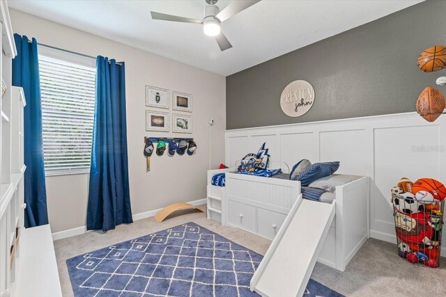 32193 Watoga Loop, Wesley Chapel, FL 33543 - carpeted bedroom with ceiling fan