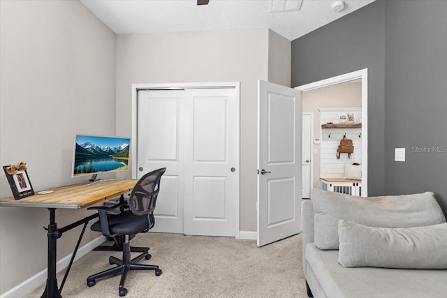 32193 Watoga Loop, Wesley Chapel, FL 33543 - home office featuring light colored carpet and baseboards