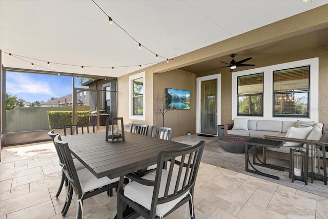 32193 Watoga Loop, Wesley Chapel, FL 33543 - view of patio with an outdoor living space and outdoor dining space