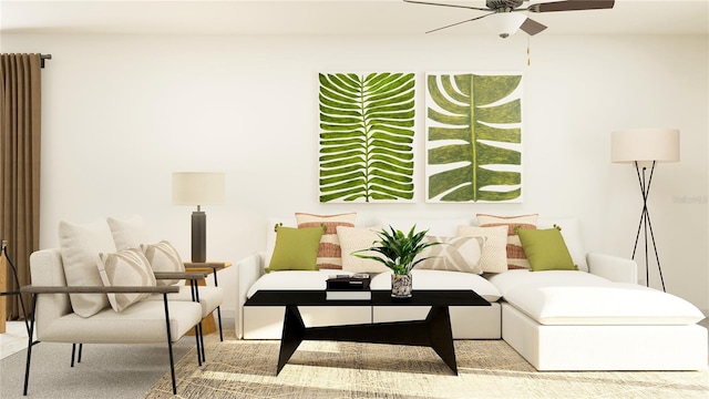 8770 Linked Dr, New Port Richey, FL 34655 - living area featuring ceiling fan